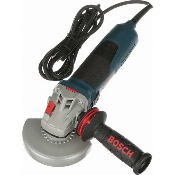 Bosch - 5" Wheel Diam, 11,500 RPM, Corded Angle & Disc Grinder - Eagle Tool & Supply