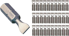 Wiha - 4.5mm Blade, 1/4" Drive Slotted Screwdriver Bit - 1" OAL - Eagle Tool & Supply
