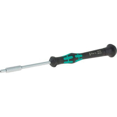 Wera - 2mm Solid Shaft Precision Nutdriver - Cushion Grip Handle, 6-1/4" OAL - Eagle Tool & Supply