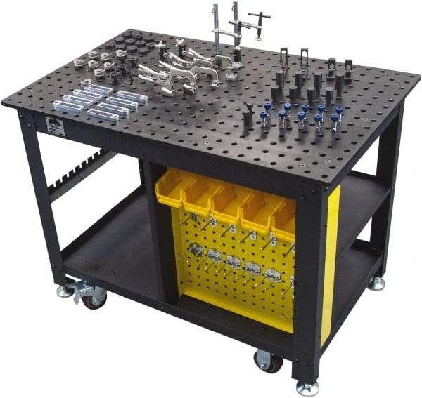 Rhino Cart - 1,500 Lb Capacity Mobile Welder's Table - 48" Wide x 30" Deep x 36" High, Steel - Eagle Tool & Supply