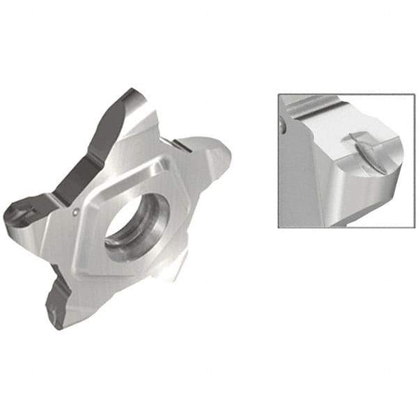 Iscar - 24N300PENTA Grade IC807G, 3mm Cutting Width Carbide Grooving Insert - 6.5mm Max Depth of Cut, 1.5mm Corner Radius, TiAlN/AlTiN/TiN Finish - Eagle Tool & Supply