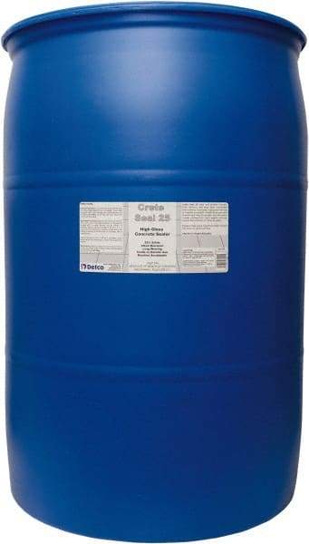 Detco - 55 Gal Drum Gloss Clear Concrete Floor Coating - 1000 Sq Ft/Gal Coverage, 22 g/L VOC Content, Quick Drying - Eagle Tool & Supply
