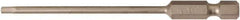 Wiha - 1/4" Hex Bit - 1/4" Hex Drive, 3-1/2" OAL - Eagle Tool & Supply