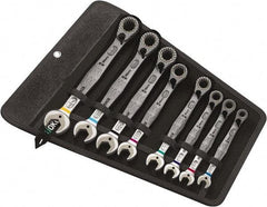 Wera - 11 Piece, 8mm to 19mm, Combination Wrench Set - Metric Measurement Standard, Chrome Vanadium Finish, Comes in Nylon Pouch - Eagle Tool & Supply