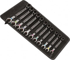 Wera - 8 Piece, 5/16" to 3/4", Combination Wrench Set - Inch Measurement Standard, Chrome Vanadium Finish, Comes in Nylon Pouch - Eagle Tool & Supply