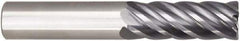 Niagara Cutter - 1/4", 6 Flute, Single End, Solid Carbide, 0.015" Corner Radius End Mill - 2" OAL, 38° Helix, Right Hand Flute, 5/8" LOC, Right Hand Cut - Eagle Tool & Supply
