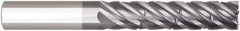 Niagara Cutter - 1/2", 6 Flute, Single End, Solid Carbide, 0.12" Corner Radius End Mill - 4" OAL, 38° Helix, Right Hand Flute, 1-5/8" LOC, Right Hand Cut - Eagle Tool & Supply