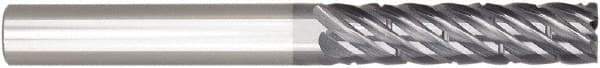 Niagara Cutter - 1/2", 7 Flute, Single End, Solid Carbide, 0.03" Corner Radius End Mill - 4" OAL, 38° Helix, Right Hand Flute, 2" LOC, Right Hand Cut - Eagle Tool & Supply