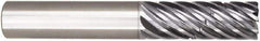 Niagara Cutter - 3/4", 9 Flute, Single End, Solid Carbide, 0.03" Corner Radius End Mill - 6" OAL, 38° Helix, Right Hand Flute, 3-1/4" LOC, Right Hand Cut - Eagle Tool & Supply