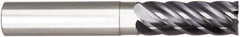 Niagara Cutter - 3/4", 1-3/4" LOC, 3/4" Shank Diam, 6" OAL, 6 Flute, Solid Carbide Square End Mill - Single End, AlTiN Finish, Spiral Flute, 38° Helix, Right Hand Cut, Right Hand Flute, Series SN638 - Eagle Tool & Supply