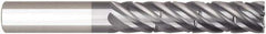 Niagara Cutter - 1/2", 1-5/8" LOC, 1/2" Shank Diam, 4" OAL, 6 Flute, Solid Carbide Square End Mill - Single End, AlTiN Finish, Spiral Flute, 38° Helix, Right Hand Cut, Right Hand Flute, Series SCS638 - Eagle Tool & Supply