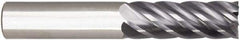 Niagara Cutter - 5/16", 3/4" LOC, 5/16" Shank Diam, 2" OAL, 6 Flute, Solid Carbide Square End Mill - Single End, AlTiN Finish, Spiral Flute, 38° Helix, Right Hand Cut, Right Hand Flute, Series S638 - Eagle Tool & Supply