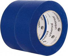Universal One - 48mm Wide x 54.8 m Long Blue Crepe Paper Masking Tape - Series 6703, 5.5 mil Thick, 23 In/Lb Tensile Strength - Eagle Tool & Supply