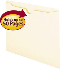 SMEAD - 8-1/2 x 11", Letter Size, Manila, File Jacket - 11 Point Stock, Straight Tab Cut Location - Eagle Tool & Supply