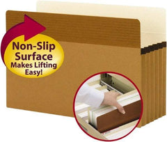 SMEAD - 8-1/2 x 14", Legal, Redrope, Expansion Folders - Straight Tab Cut Location - Eagle Tool & Supply