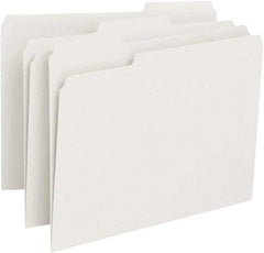 SMEAD - 8-1/2 x 11", Letter Size, White, File Folders with Top Tab - 11 Point Stock, 1/3 Tab Cut Location - Eagle Tool & Supply