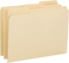 SMEAD - 8-1/2 x 11", Letter Size, Manila, File Folders with Top Tab - 14 Point Stock, 1/3 Tab Cut Location - Eagle Tool & Supply