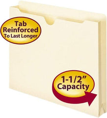 SMEAD - 8-1/2 x 11", Letter Size, Manila, File Jacket - 11 Point Stock, Straight Tab Cut Location - Eagle Tool & Supply