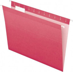 Pendaflex - 8-1/2 x 11", Letter Size, Pink, Hanging File Folder - 11 Point Stock, 1/5 Tab Cut Location - Eagle Tool & Supply