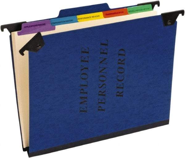 Pendaflex - 8-1/2 x 11", Letter Size, Blue, File Folders with Top Tab - 20 Point Stock, 1/3 Tab Cut Location - Eagle Tool & Supply