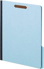 Pendaflex - 8-1/2 x 11", Letter Size, Light Blue, File Folders with Top Tab - 25 Point Stock, 1/3 Tab Cut Location - Eagle Tool & Supply