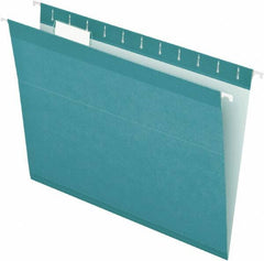 Pendaflex - 8-1/2 x 11", Letter Size, Aqua, Hanging File Folder - 11 Point Stock, 1/5 Tab Cut Location - Eagle Tool & Supply