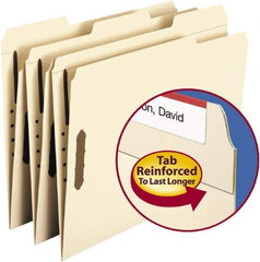SMEAD - 8-1/2 x 11", Letter Size, Manila, File Folders with Top Tab - 11 Point Stock, 1/3 Tab Cut Location - Eagle Tool & Supply