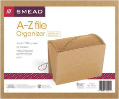 SMEAD - 8-1/2 x 11", Letter Size, Kraft, A-Z Indexed Expanding Files - Eagle Tool & Supply