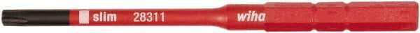 Wiha - 6mm Drive, T25 Torx Screwdriver Bit - 75mm OAL - Eagle Tool & Supply