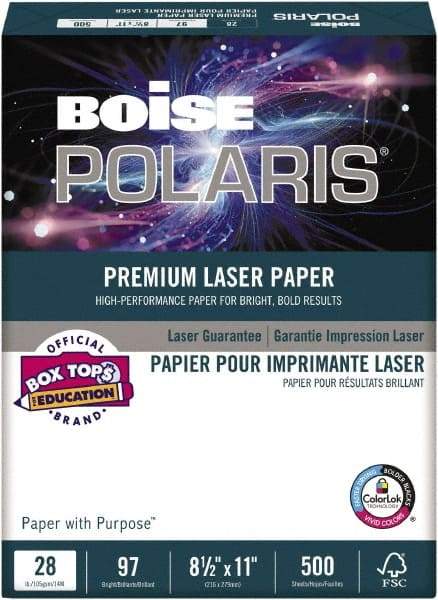 Boise - 8-1/2" x 11" White Copy Paper - Use with Copiers, Laser Printers - Eagle Tool & Supply