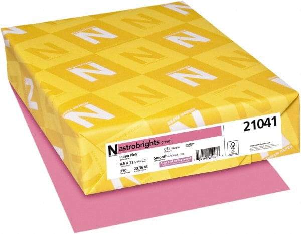 Neenah Paper - 8-1/2" x 11" Pulsar Pink Colored Copy Paper - Use with Laser Printers, Copiers, Inkjet Printers - Eagle Tool & Supply