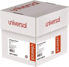 UNIVERSAL - 9-1/2" x 11" White, Canary & Pink Computer Paper - Use with Tractor-Feed Printers - Eagle Tool & Supply