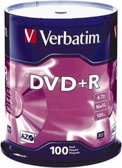 Verbatim - Silver DVD+R Disc - Use with CD, DVD - Eagle Tool & Supply