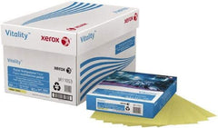 Xerox - 8-1/2" x 11" Yellow Colored Copy Paper - Use with Copiers, Printer, Fax Machines - Eagle Tool & Supply