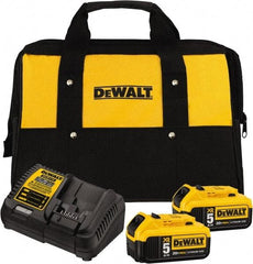 DeWALT - 20 Volt, 2 Battery Lithium-Ion Power Tool Charger - 1 hr to Charge, AC Wall Outlet Power Source, Batteries Included - Eagle Tool & Supply