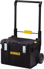 DeWALT - 2 Piece, Black/Yellow Wheeled Tool Box - 18-3/4" Deep x 38-7/8" High x 23-3/8" Wide, Removable Tray - Eagle Tool & Supply