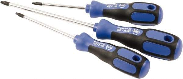 Wiha - 3 Piece Square Screwdriver Set - Bit Sizes: Philips #1 to #3, Comes in Tool Pouch - Eagle Tool & Supply