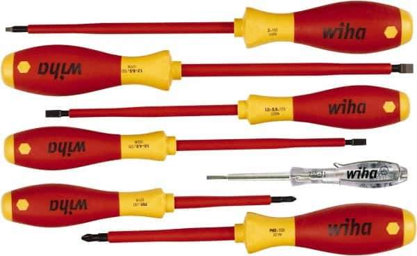 Wiha - 7 Piece Phillips, Slotted & Square Screwdriver Set - Comes in Box - Eagle Tool & Supply