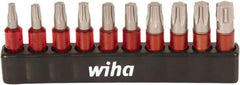 Wiha - 10 Piece 1/4" Drive Impact Torx Bit Socket Set - T10 to T40 Torx - Eagle Tool & Supply