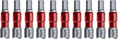 Wiha - 5mm Hex Bit - 1/4" Hex Drive, 1-9/64" OAL - Eagle Tool & Supply