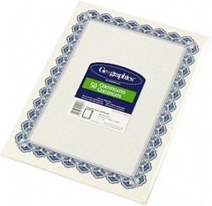 Geographic - 50 Sheet, 8-1/2 x 11", Certificate - Blue - Eagle Tool & Supply
