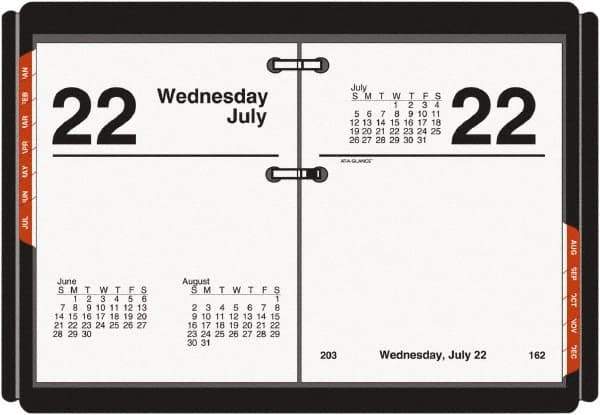 AT-A-GLANCE - 183 Sheet, 3 x 3-3/4", Desk Calendar Refill - White - Eagle Tool & Supply