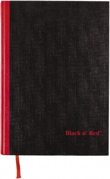 Black n Red - 96 Sheet, 8-1/4 x 11-3/4", Case Bound Notebook - Black - Eagle Tool & Supply