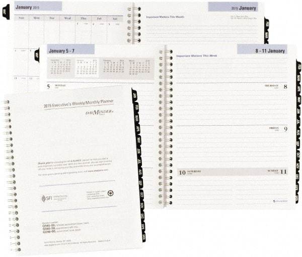 DayMinder - 52 Sheet, 6-7/8 x 8-3/4", Weekly/Monthly Refill - White - Eagle Tool & Supply