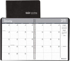 House of Doolittle - 12 Sheet, 8-1/2 x 11", Monthly Planner - Black - Eagle Tool & Supply