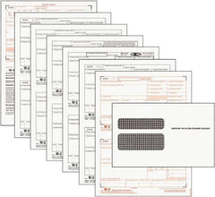 TOPS - 24 Sheet, 5-1/2 x 8-1/2", Tax Form/Envelope Kit - White - Eagle Tool & Supply