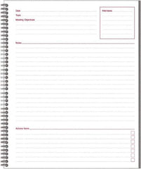 Mead - 80 Sheet, 8-1/4 x 11", Guided Business Notebook - Black - Eagle Tool & Supply
