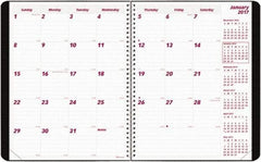 Brownline - 12 Sheet, 8-1/2 x 11", Monthly Planner - Black - Eagle Tool & Supply