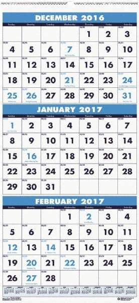 House of Doolittle - 7 Sheet, 12-1/4 x 26", Wall Calendar - Eagle Tool & Supply