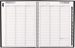 DayMinder - 52 Sheet, 8 x 11", Appointment Book - Black - Eagle Tool & Supply